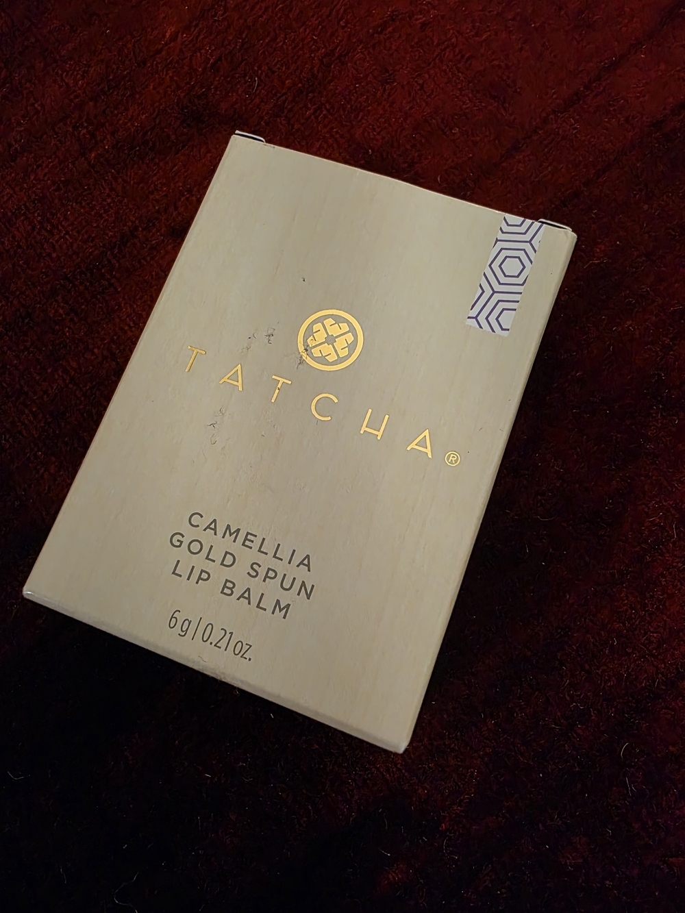 Tatcha Camellia Gold Spun Lip Balm - Gold Packaging